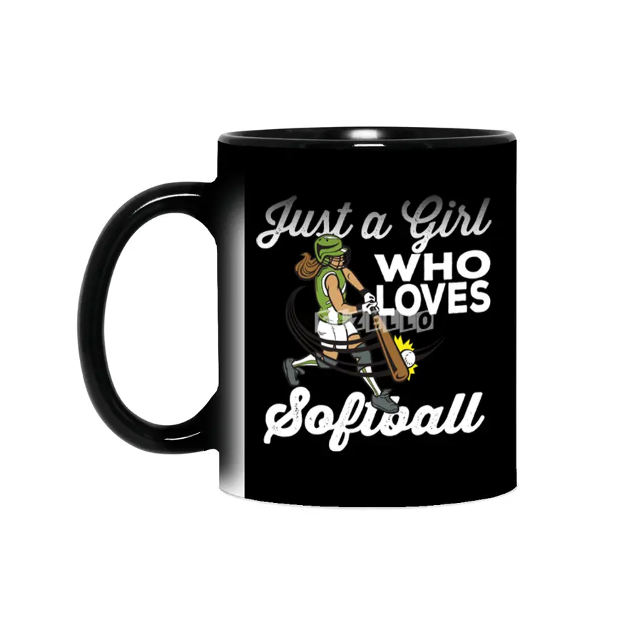 Just a Girl Who Loves Softball Sport Fan Sihirli Kupa