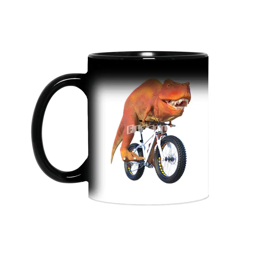 T Rex Bike Rider Sihirli Kupa