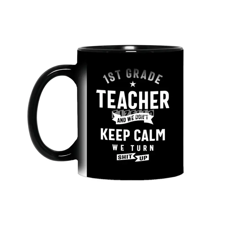 1st Grade Teacher Gift Funny Job Title Profession Birthday Idea Sihirli Kupa