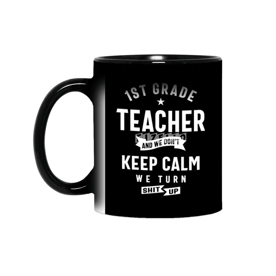 1st Grade Teacher Gift Funny Job Title Profession Birthday Idea Sihirli Kupa