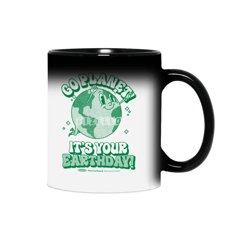 Go Planet It's Your Earth Day Retro Mascot Cute Earth Day Sihirli Kupa