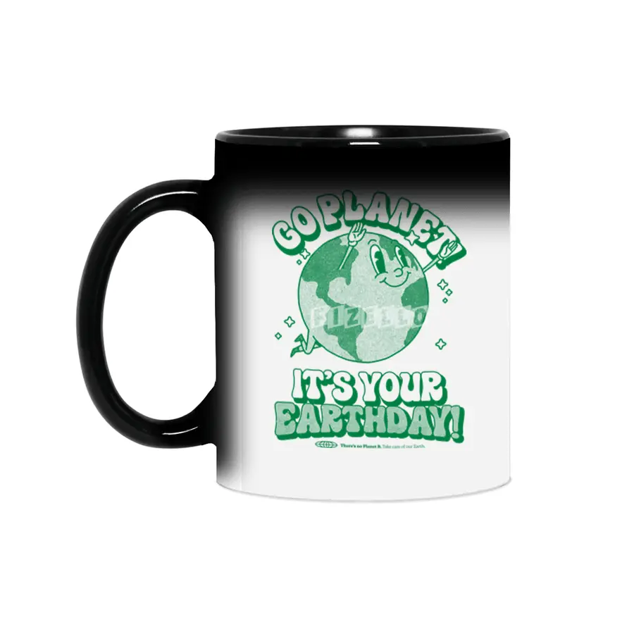 Go Planet It's Your Earth Day Retro Mascot Cute Earth Day Sihirli Kupa