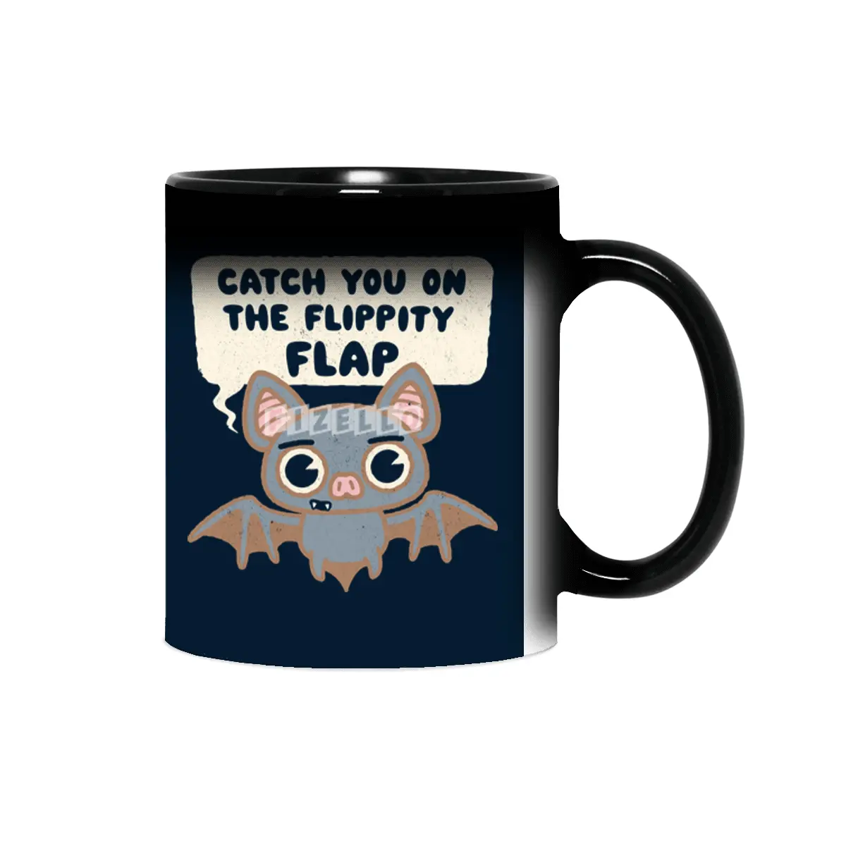 Catch You on the Flippity Flap -  Cute Kawaii Bat Sihirli Kupa
