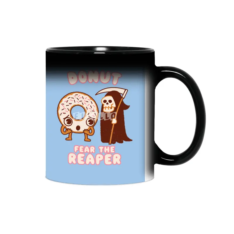Donut Fear the Reaper - Kawaii style cute funny Halloween Music Sihirli Kupa