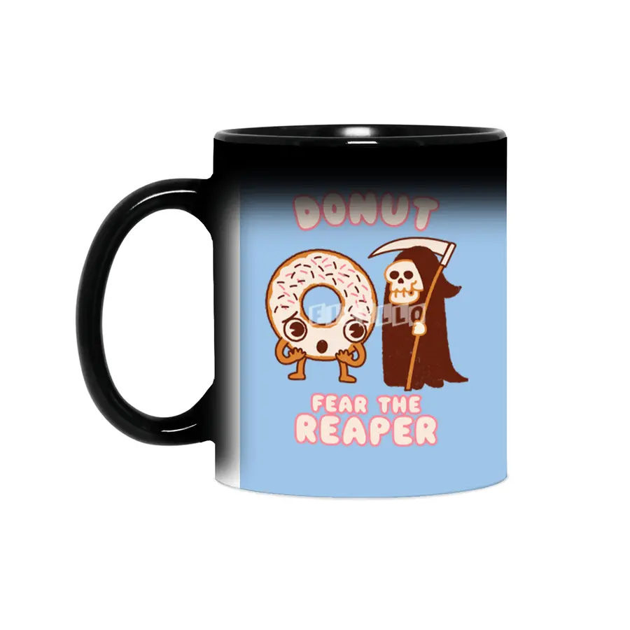 Donut Fear the Reaper - Kawaii style cute funny Halloween Music Sihirli Kupa