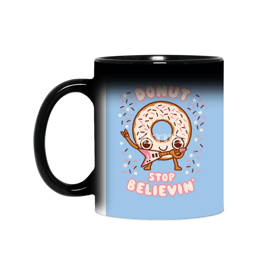 Donut Stop Believin - Kawaii style cute funny musical Sihirli Kupa