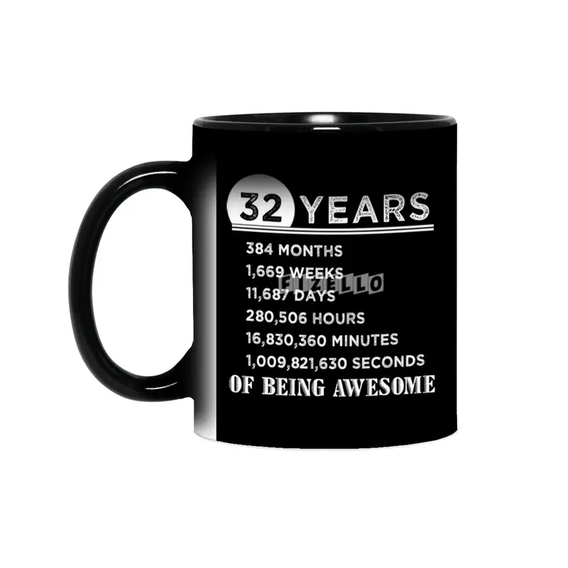 32nd Birthday Gifts 32 Years Old of Being Awesome Sihirli Kupa