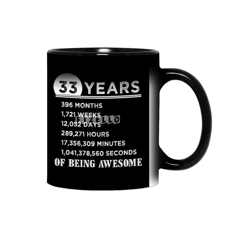 33rd Birthday Gifts 33 Years Old of Being Awesome Sihirli Kupa