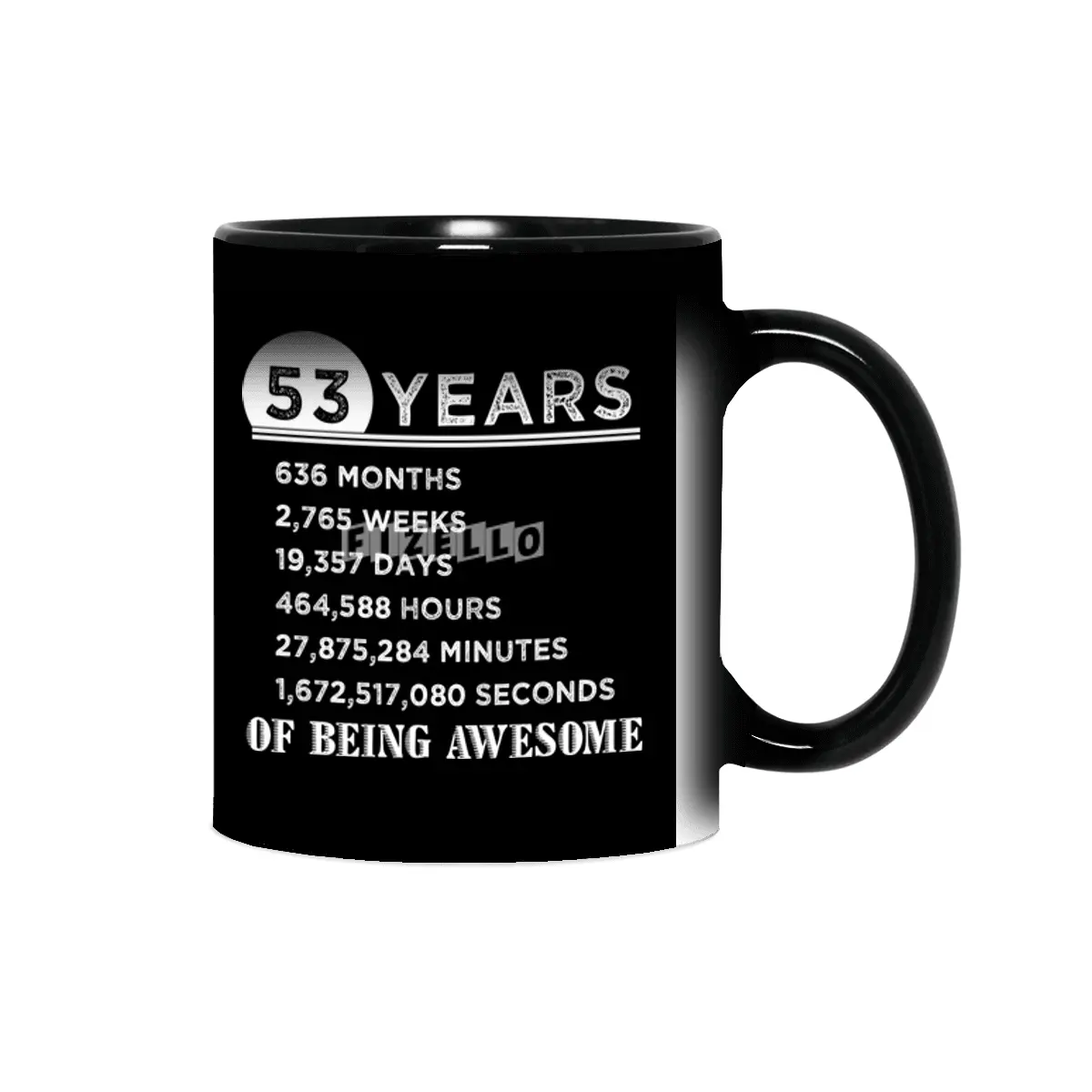 53rd Birthday Gifts 53 Years Old of Being Awesome Sihirli Kupa