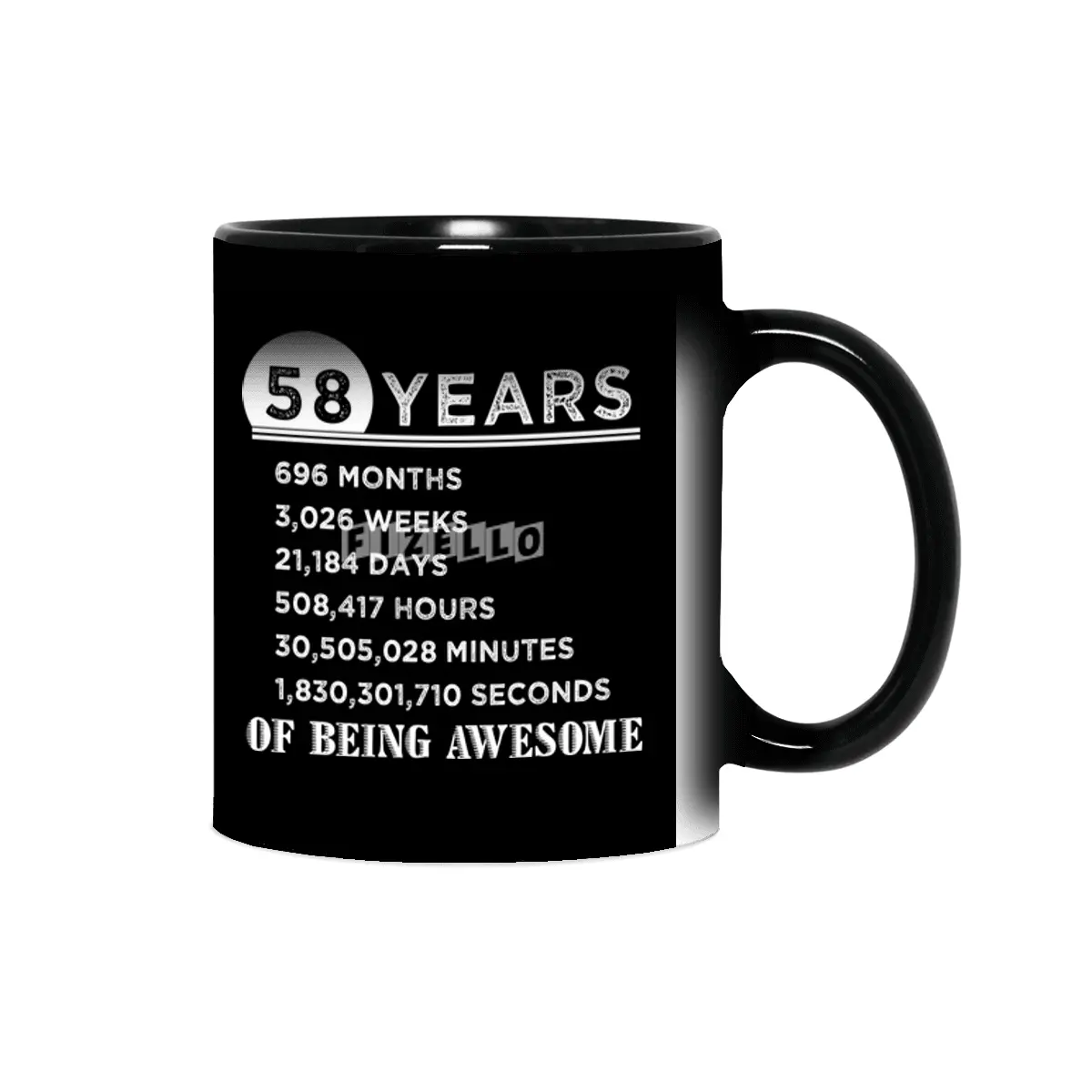 58th Birthday Gifts 58 Years Old of Being Awesome Sihirli Kupa