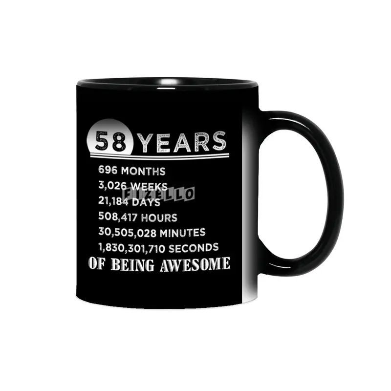 58th Birthday Gifts 58 Years Old of Being Awesome Sihirli Kupa