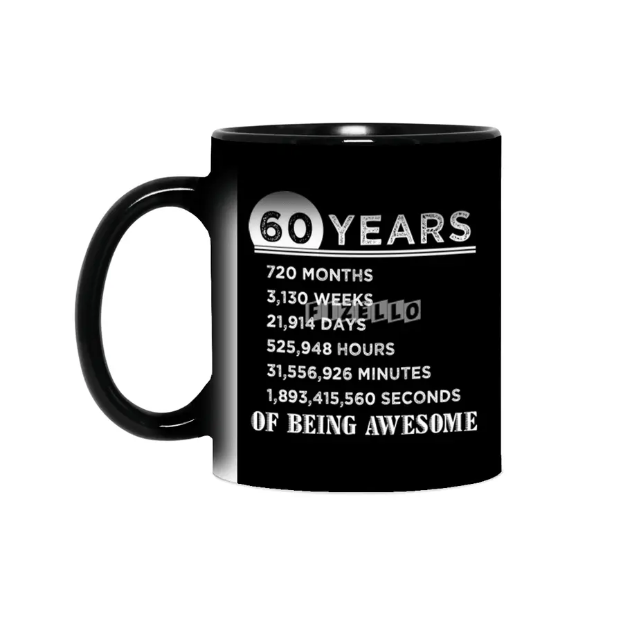 60th Birthday Gifts 60 Years Old of Being Awesome Sihirli Kupa