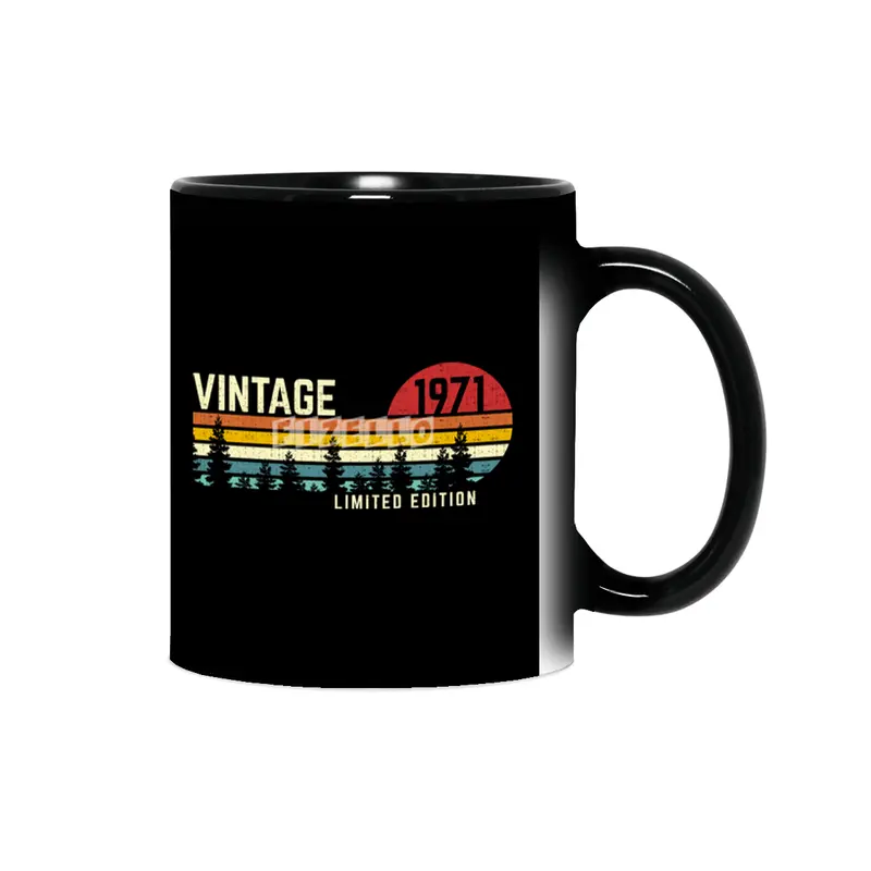 get this vintage sunset 1971 limited edition 50th birthday 50 years old retro classic cute design Sihirli Kupa