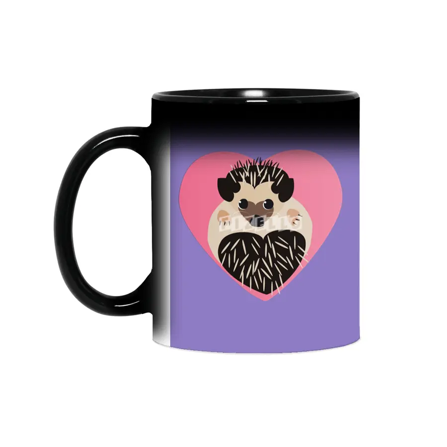 Hedgehog Love Heart Sihirli Kupa