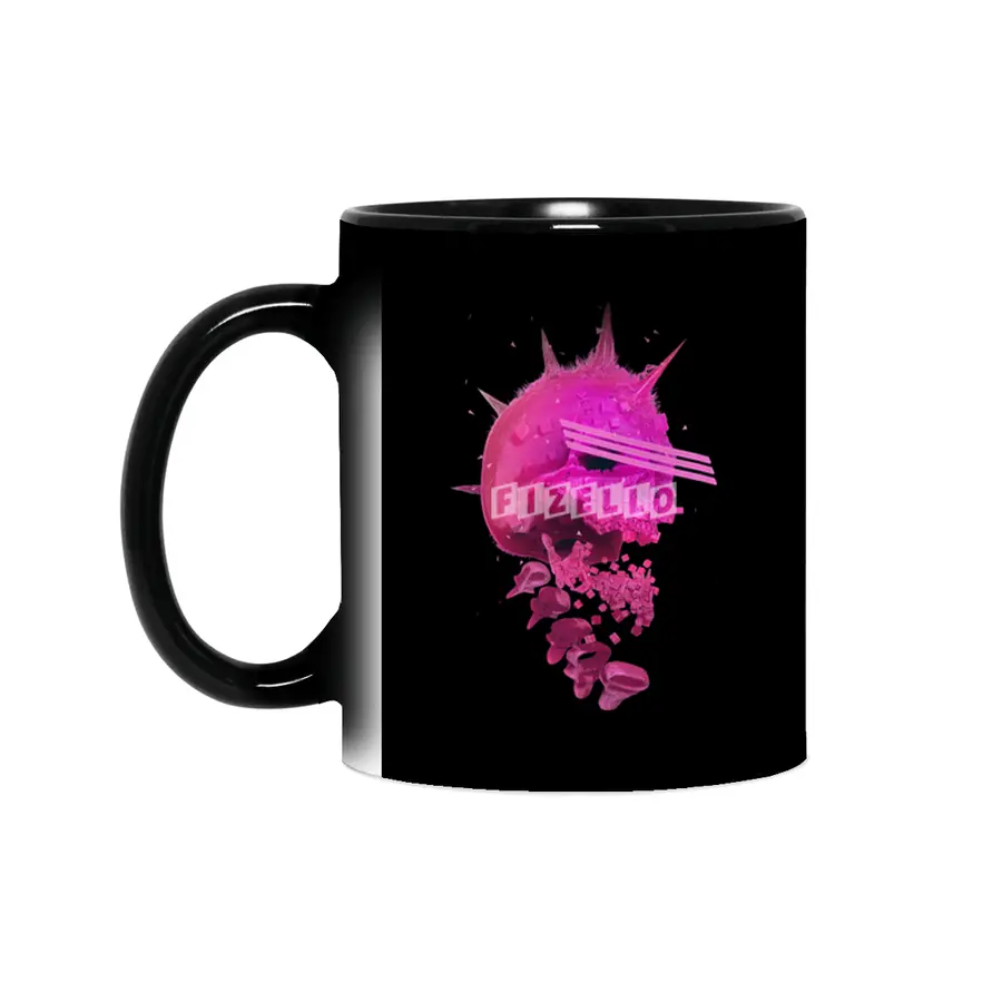 Pink Neon 80's Skull Sihirli Kupa