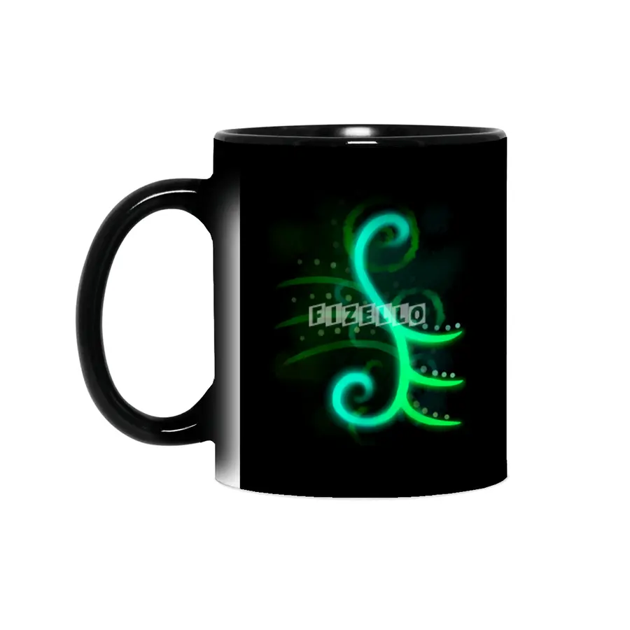 Green Neon Stripes Sihirli Kupa