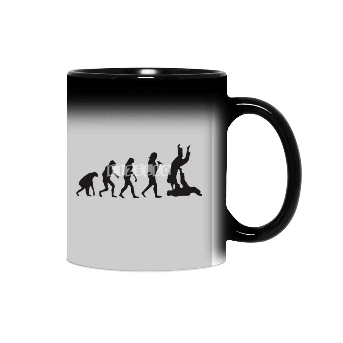 Evolution of Man Jiu Jitsu Humour Logo Sihirli Kupa