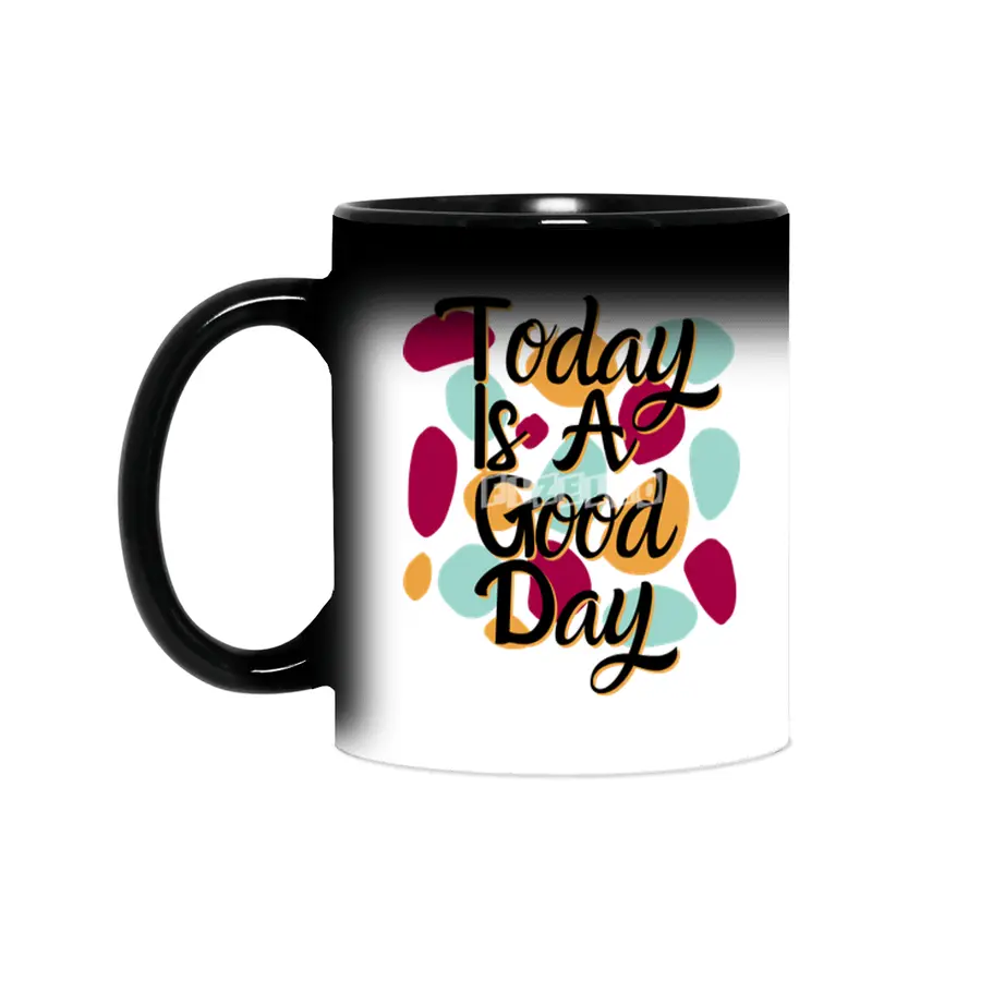 Today Is A Good Day Colorful Polka Blobs - Abstract Wobbly Polka Dots Sihirli Kupa