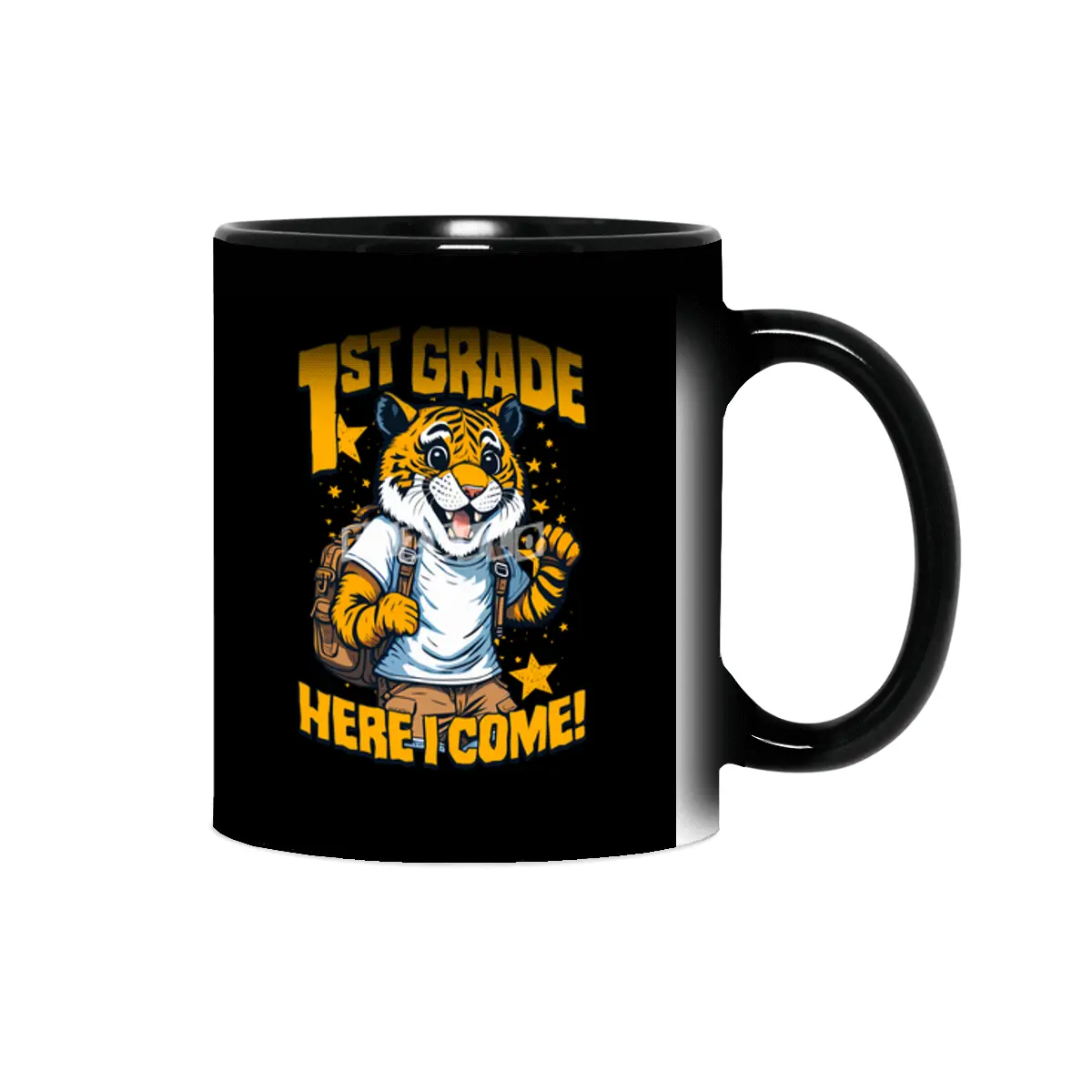 1st Grade Here I Come Back To First Day Of School Tiger Sihirli Kupa