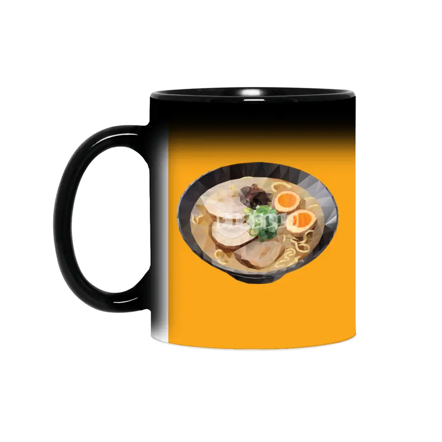 Japanese Tonkotsu Ramen Polygon Art Sihirli Kupa