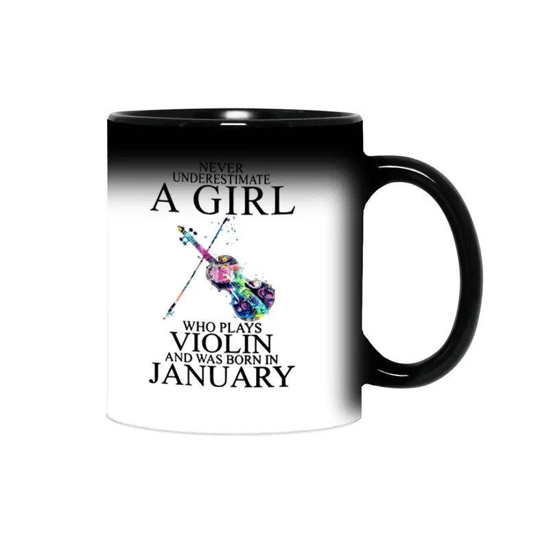 never underestimate a girl who plays violin and was born in january music Sihirli Kupa