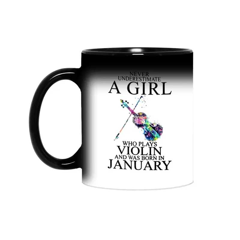 never underestimate a girl who plays violin and was born in january music Sihirli Kupa