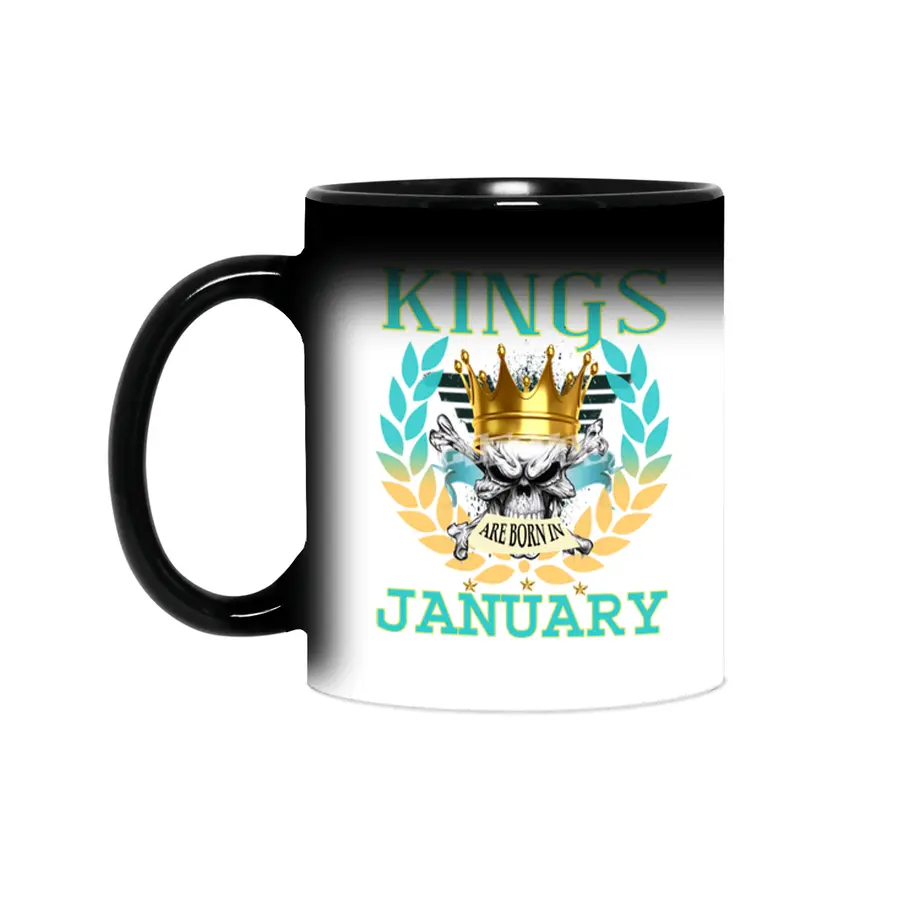 Kings Are born in January  T-shirts  Sihirli Kupa