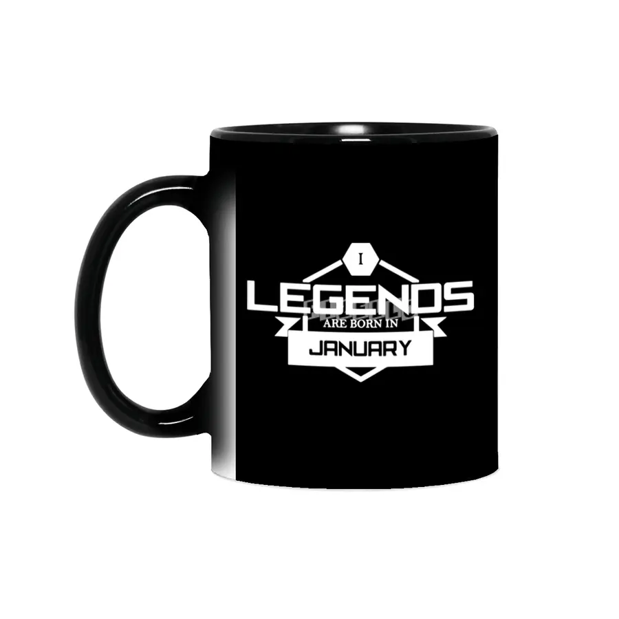 Legends Are Born In January Funny Logo Sihirli Kupa