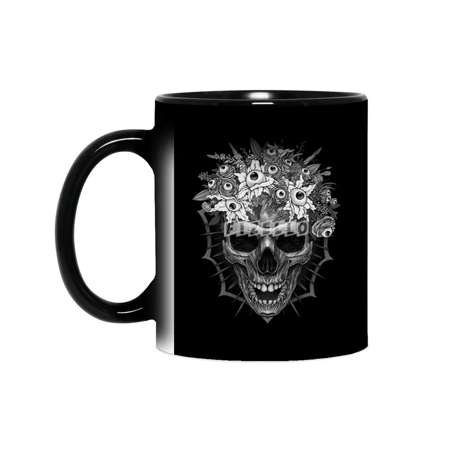 Bones and Botany Skull and creepy eyeball bouquet Sihirli Kupa