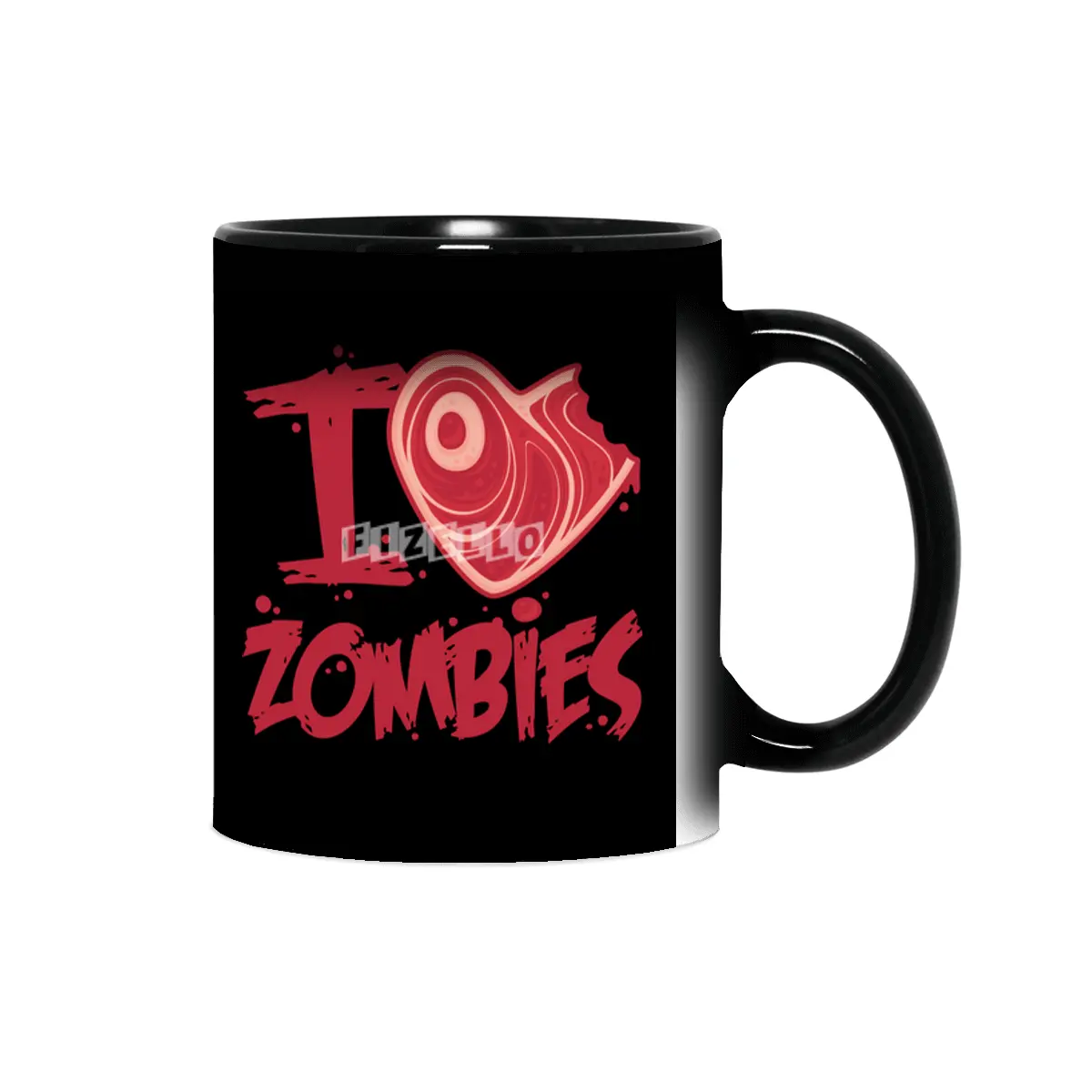 I Love Zombies with Meat Heart Sihirli Kupa