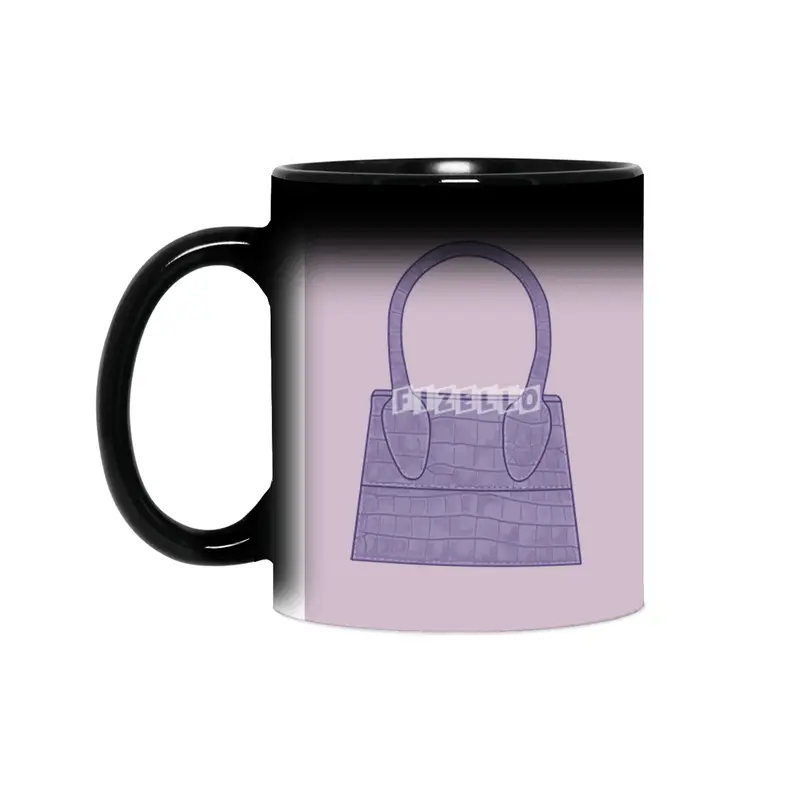Purple leather crocodile skin miniature hand bag Sihirli Kupa