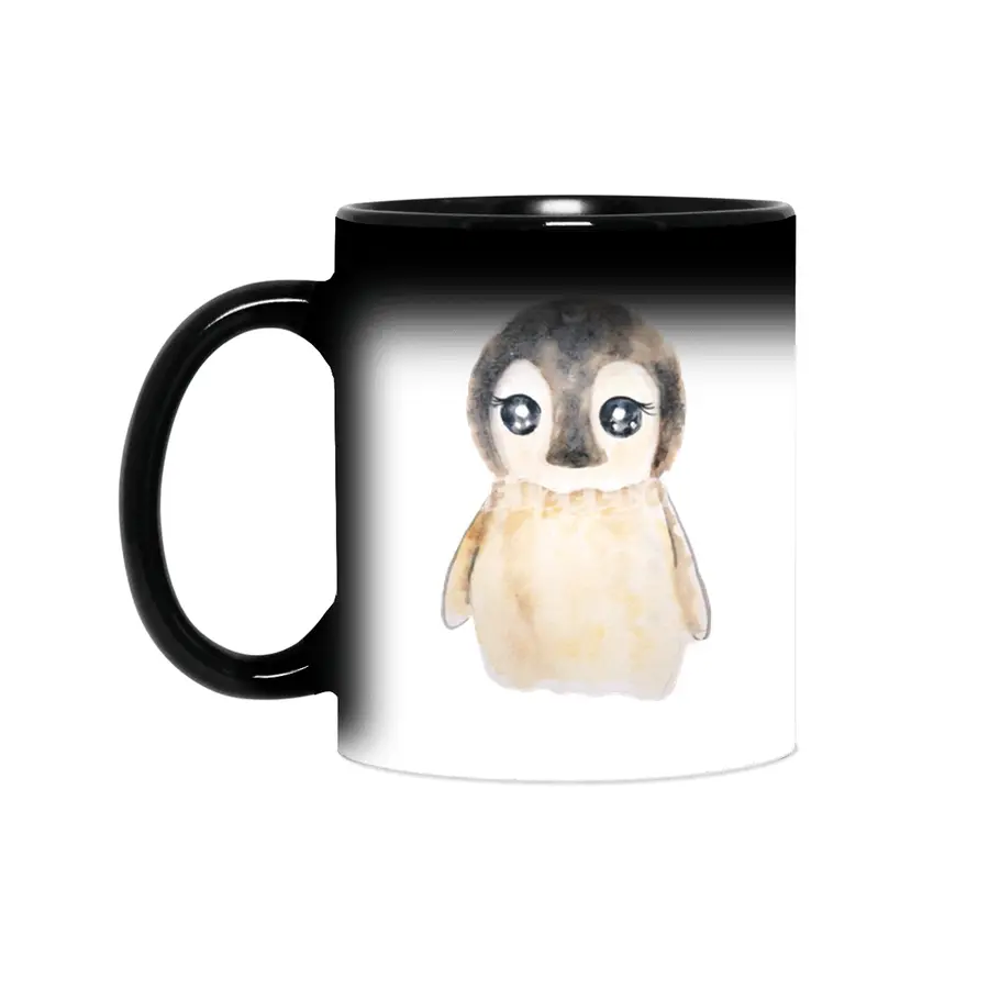 cute baby penguin watercolor Sihirli Kupa