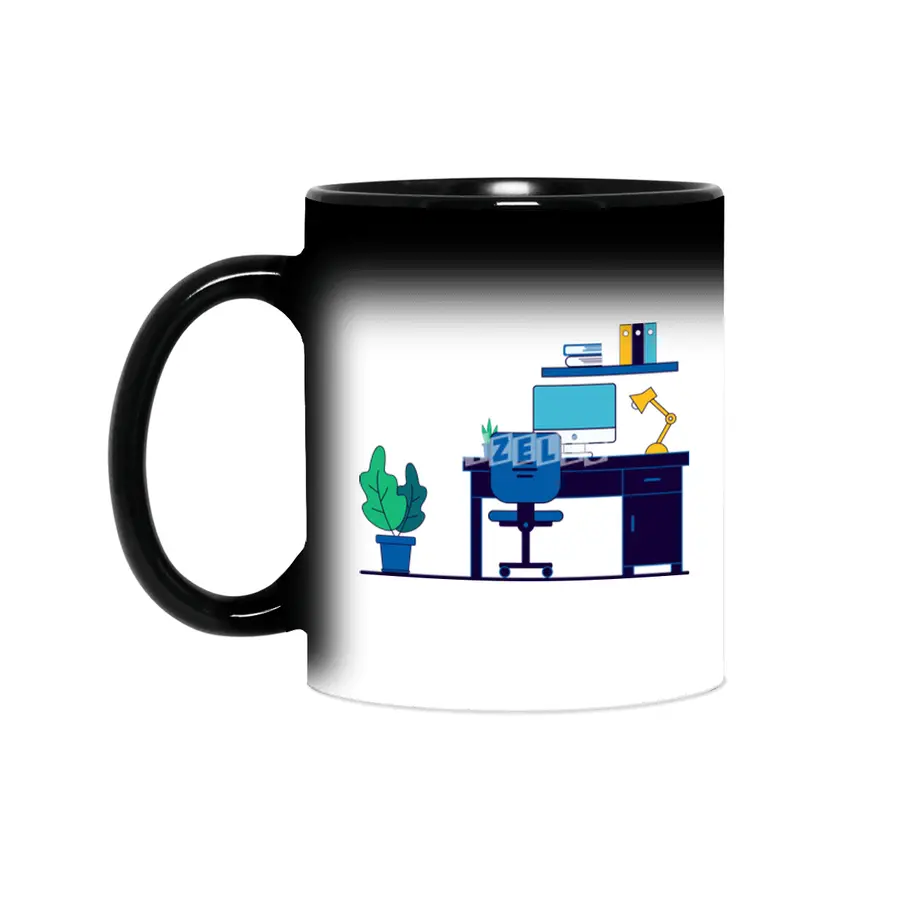 Desk flat illustration design Sihirli Kupa