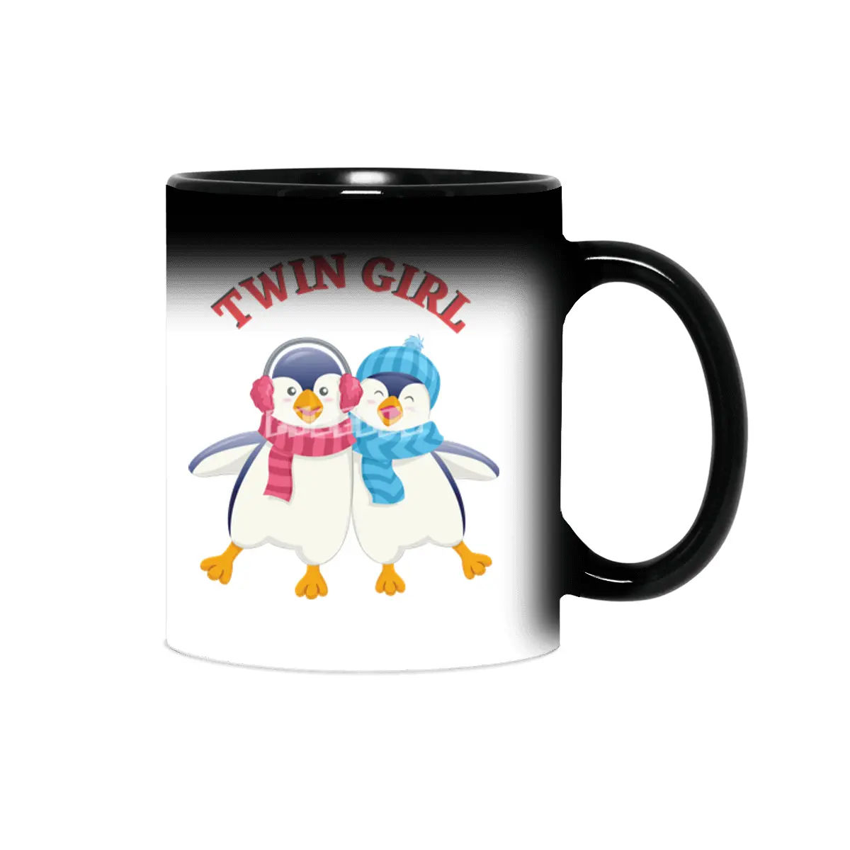 Twin outfit - twin girl penguin is standing Sihirli Kupa