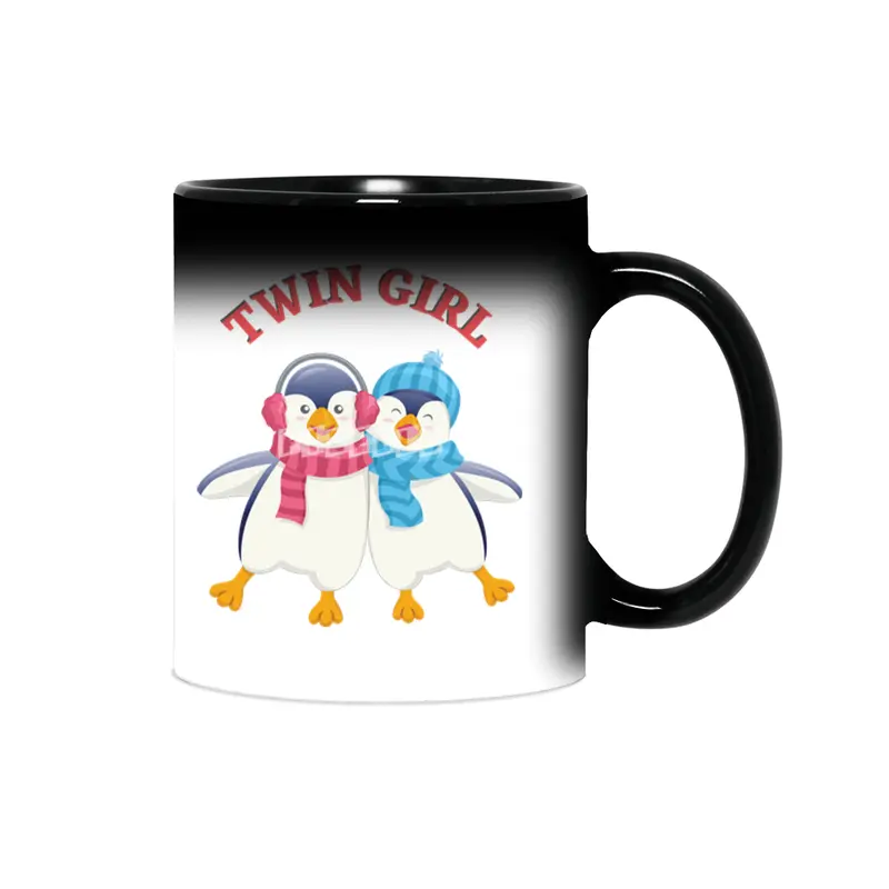 Twin outfit - twin girl penguin is standing Sihirli Kupa