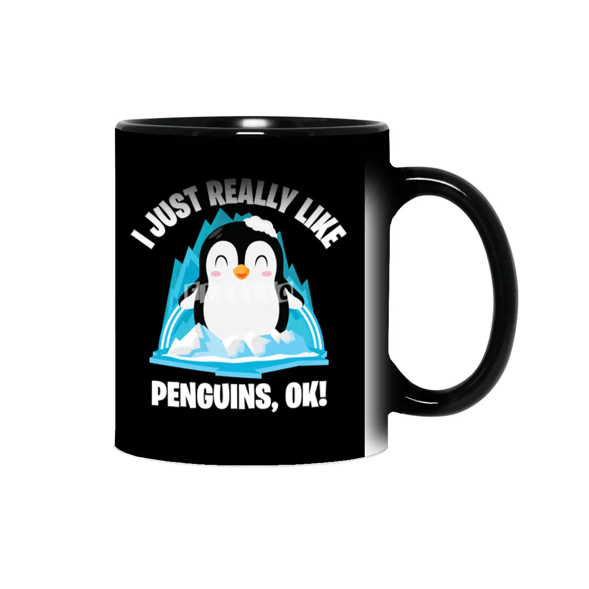 Funny Penguin Cute I Just Really Like Penguins OK Sihirli Kupa