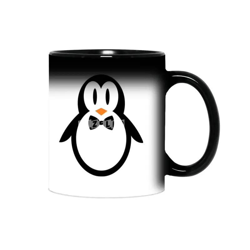 bow tie penguin cute cartoon animal character Sihirli Kupa