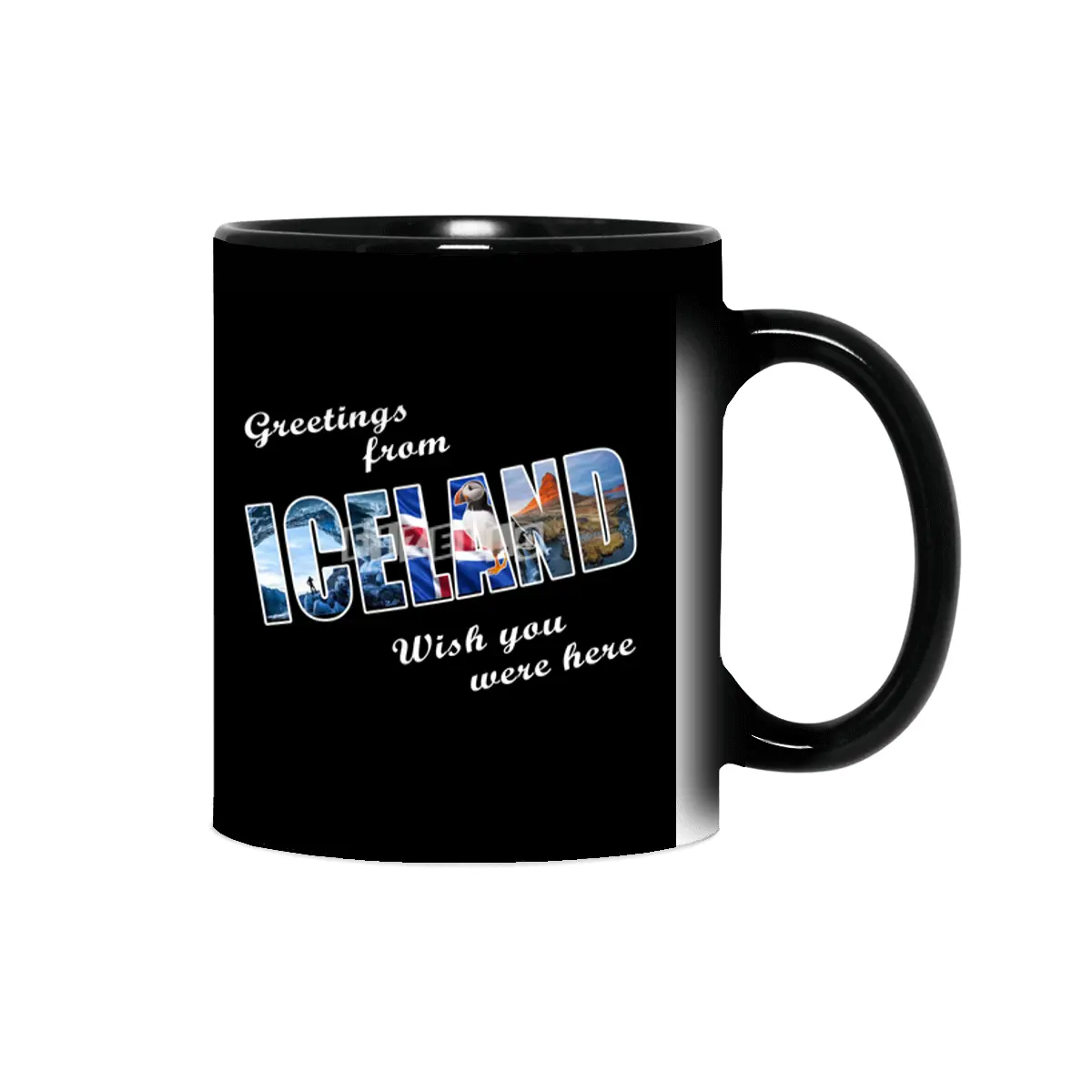 Greetings From Iceland Vacation Souvenir T Shirt Sihirli Kupa