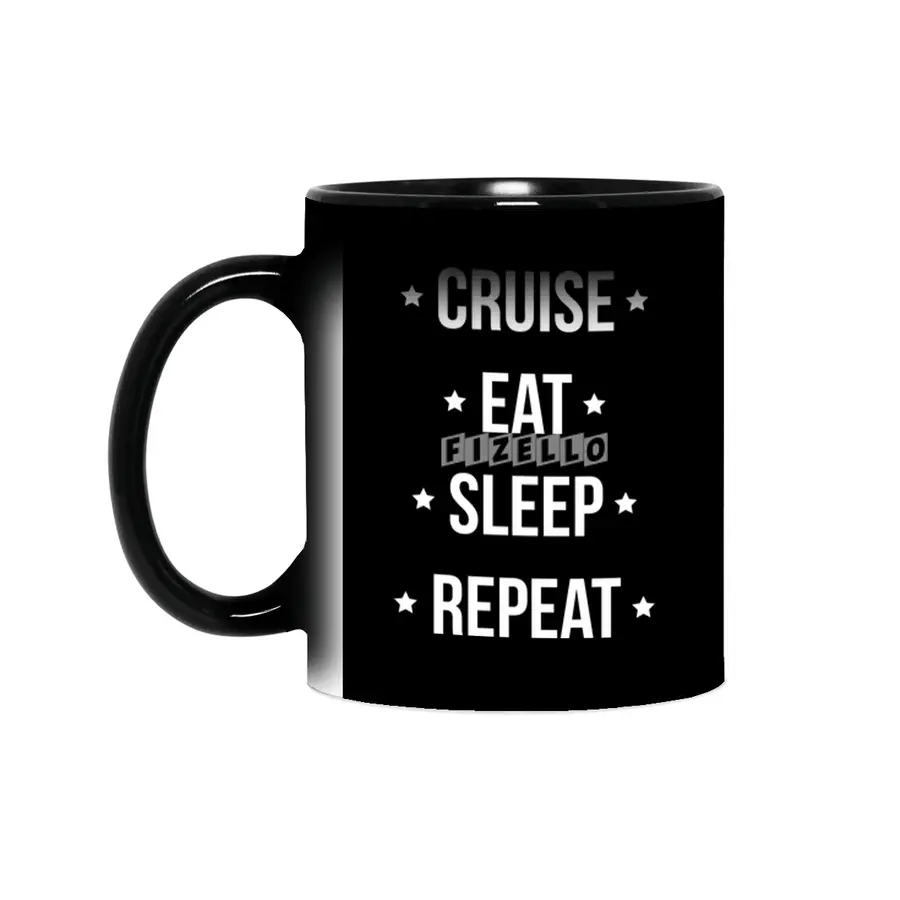 Cruise Eat Sleep Repeat Vacation Traveling  Sihirli Kupa