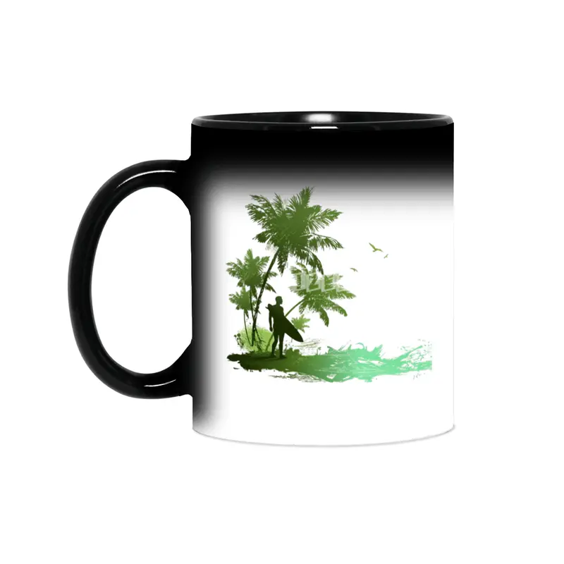 Beach seaside resort silhouette drawing Sihirli Kupa