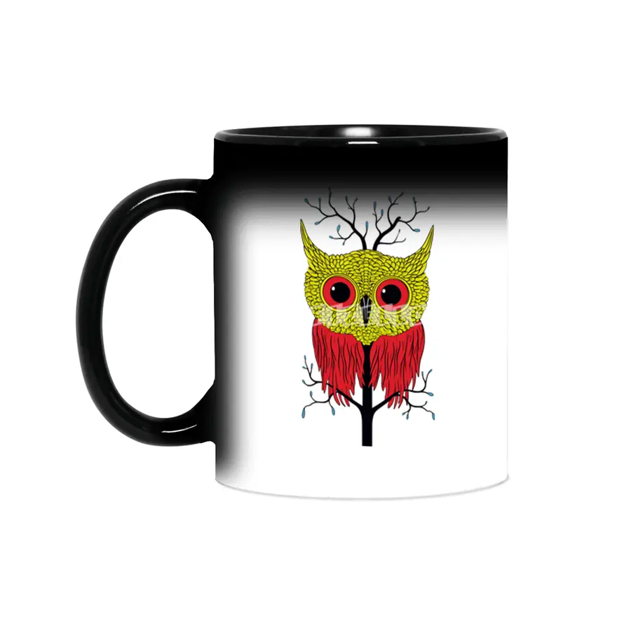 Autumn Owl Tree Sihirli Kupa