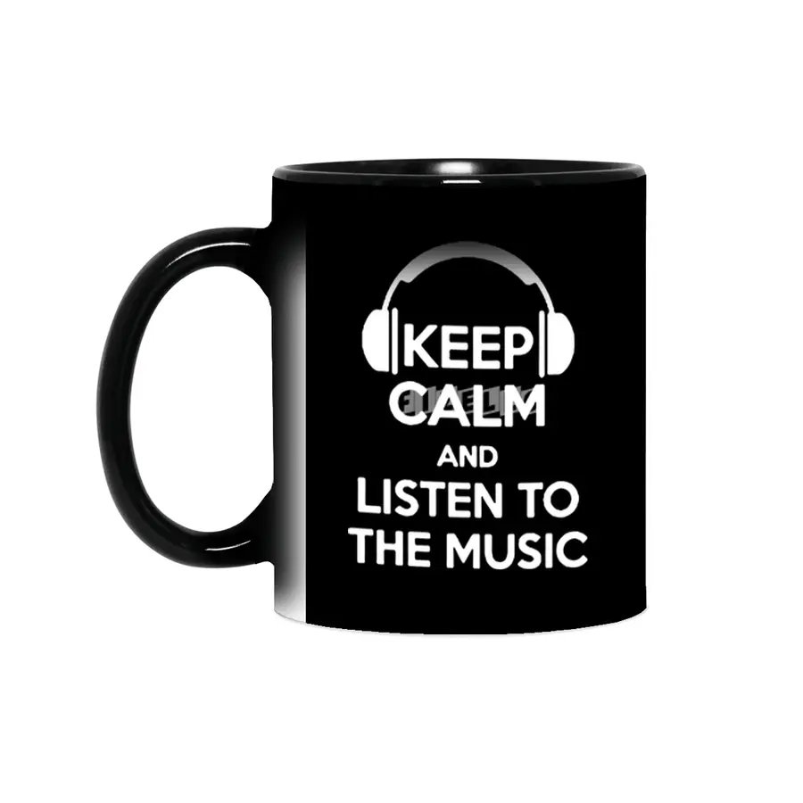 Keep calm and listen to the music humour logo Sihirli Kupa