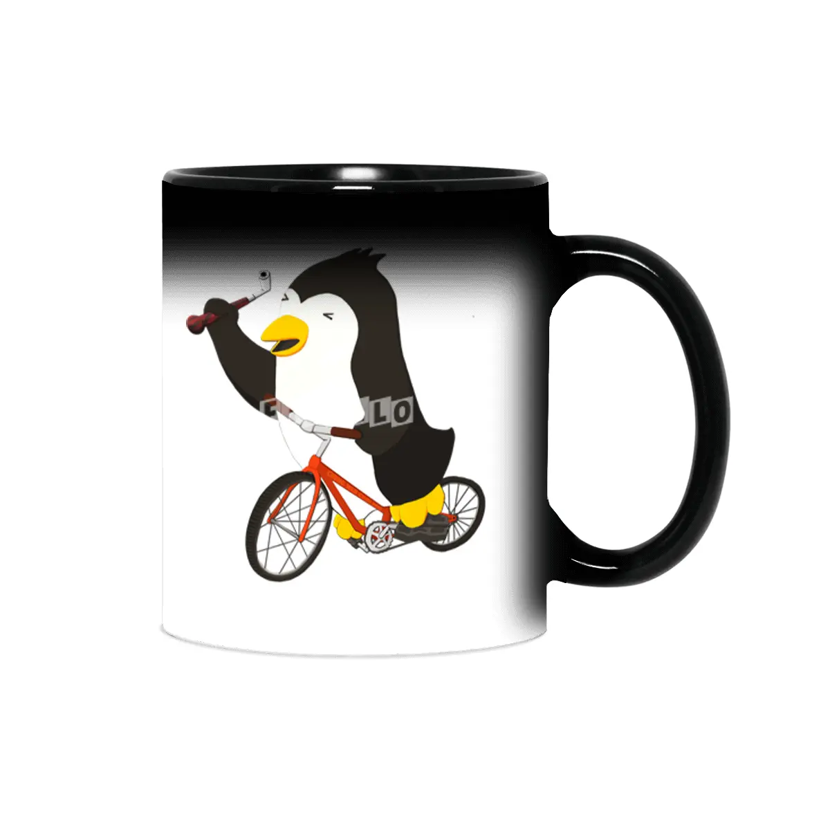 Cycling Penguin (w/ Piano Tuning Lever) Sihirli Kupa