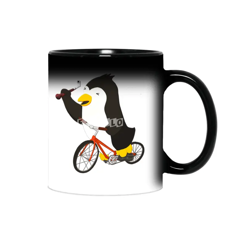 Cycling Penguin (w/ Piano Tuning Lever) Sihirli Kupa