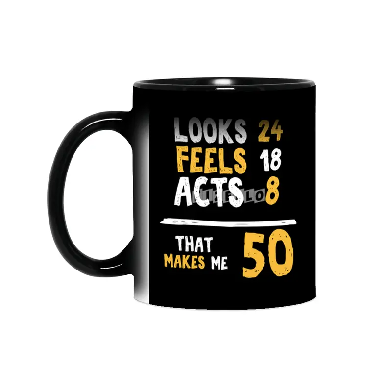 50 Years Old Birthday Gift 50 Year Old Present Sihirli Kupa