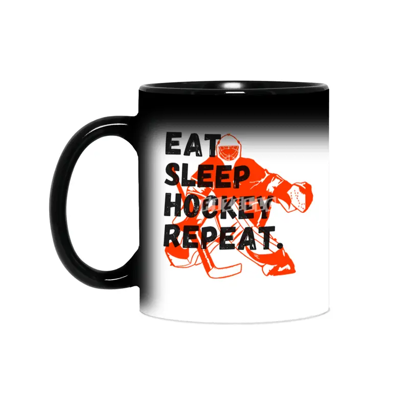 vintage distressed eat sleep ice hockey repeat sports lovers, players, fans and coaches graphic Sihirli Kupa
