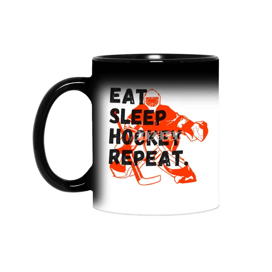 vintage distressed eat sleep ice hockey repeat sports lovers, players, fans and coaches graphic Sihirli Kupa