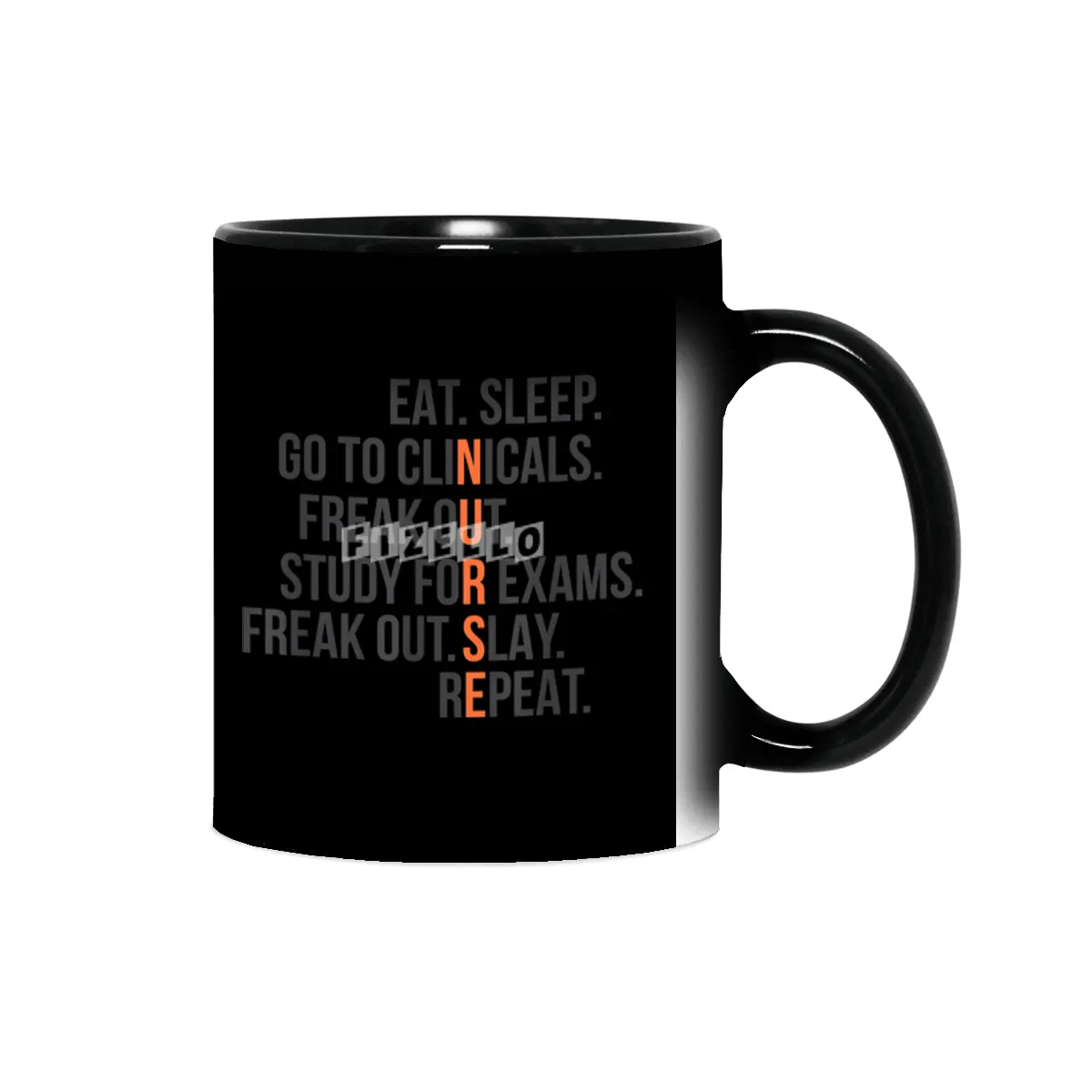 Funny Nurse Shirt Eat Sleep RN LPN Clinicals Nursing Tee Sihirli Kupa