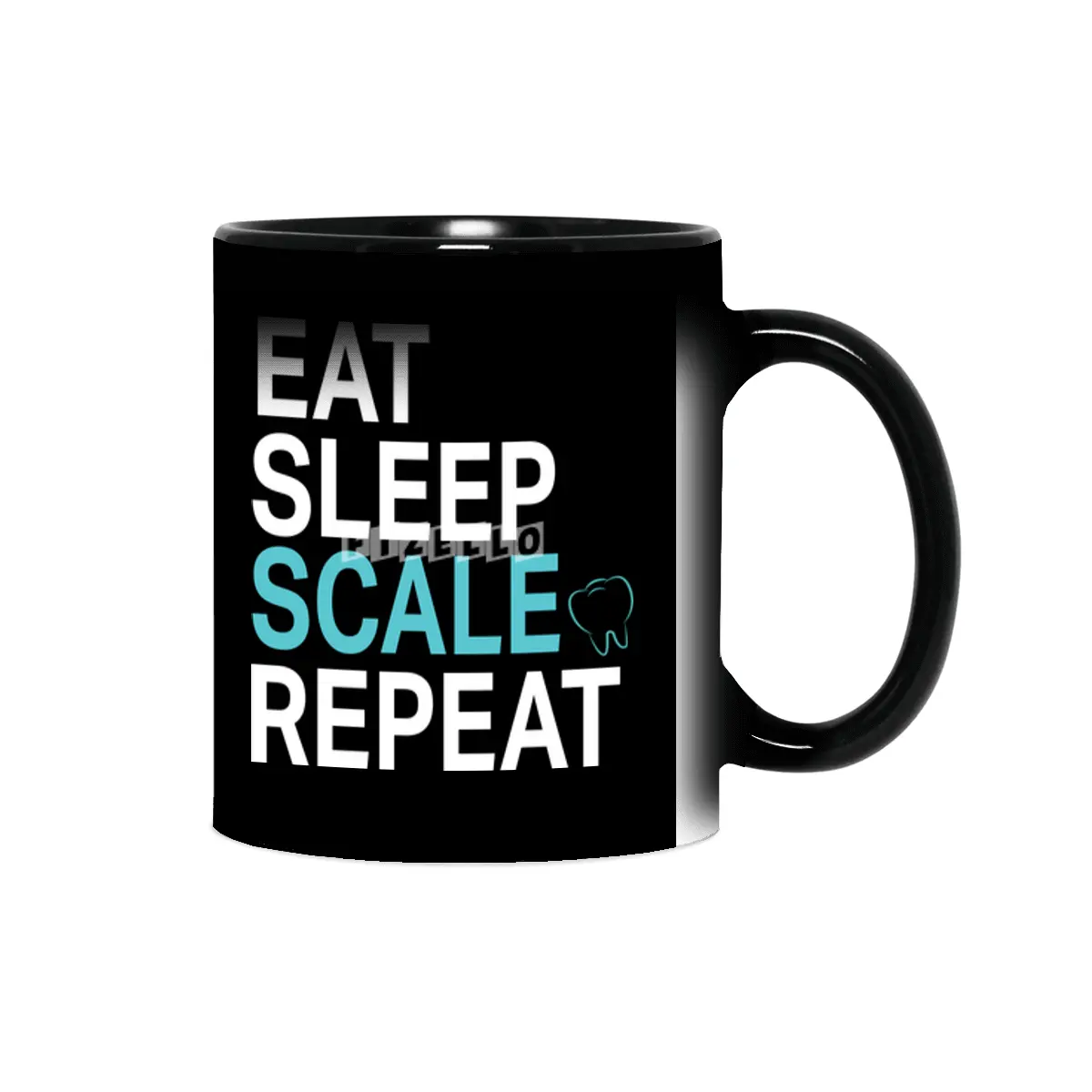 Funny Dental Hygienist Eat Sleep Scale Repeat Teeth Dentist T-Shirt Sihirli Kupa