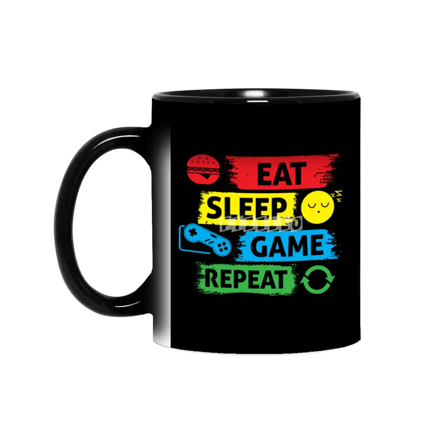 Esport eat sleep game repeat Essential T-Shirt Sihirli Kupa